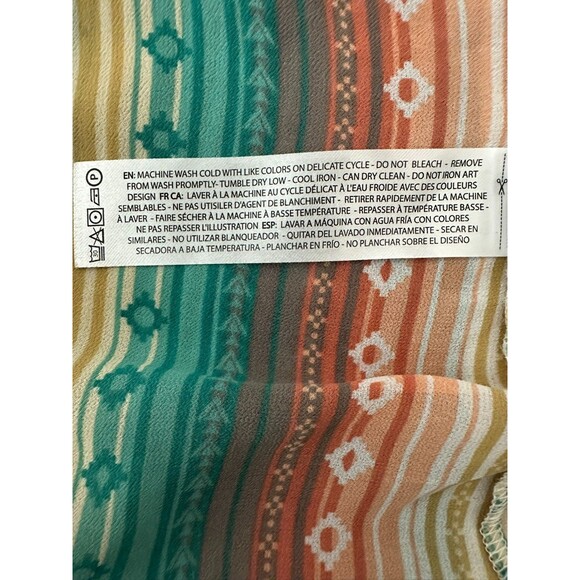 Ariat Howdy Print Striped Tank Top XL Western Boho Hippie Cowgirl Rodeo - Picture 4 of 10